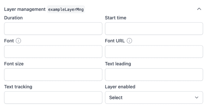 Layer management in render form with parameters