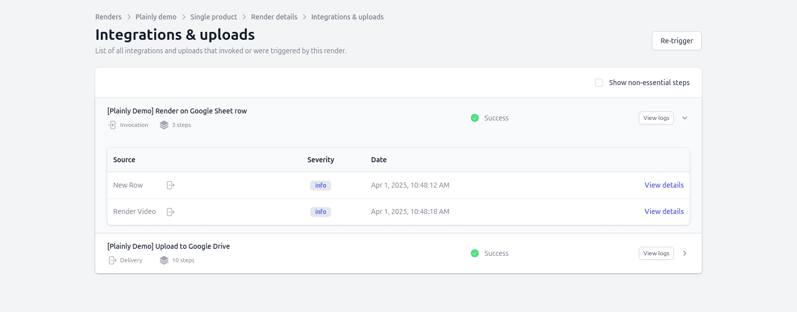 Render integration details