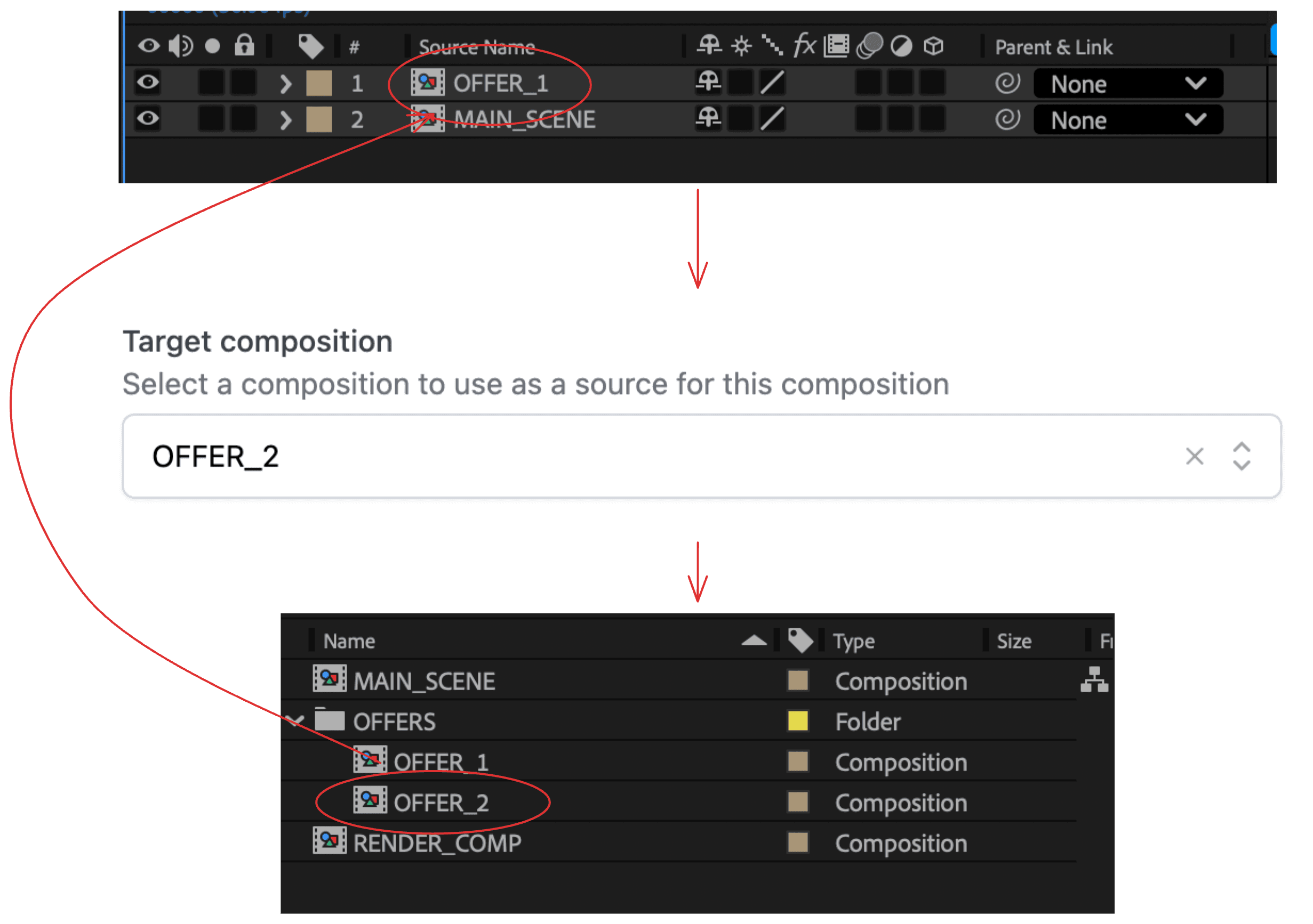 Replace source script