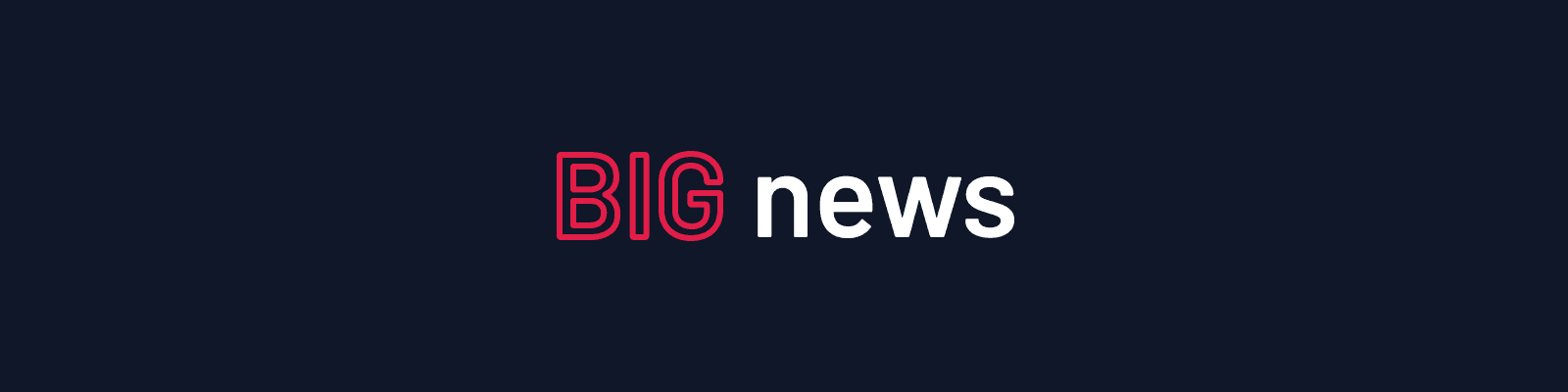 BIG news, with BIG as a red outline